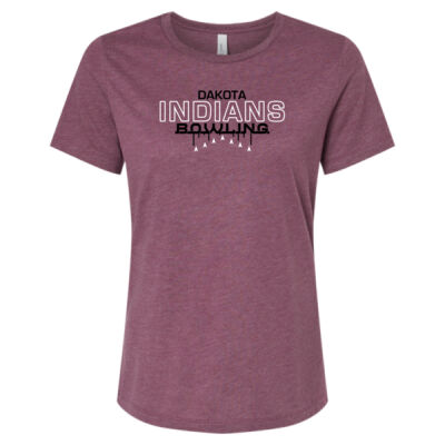 Dakota Bowling 2025 Logo 1  - Women’s Relaxed Fit Heather CVC Tee Thumbnail